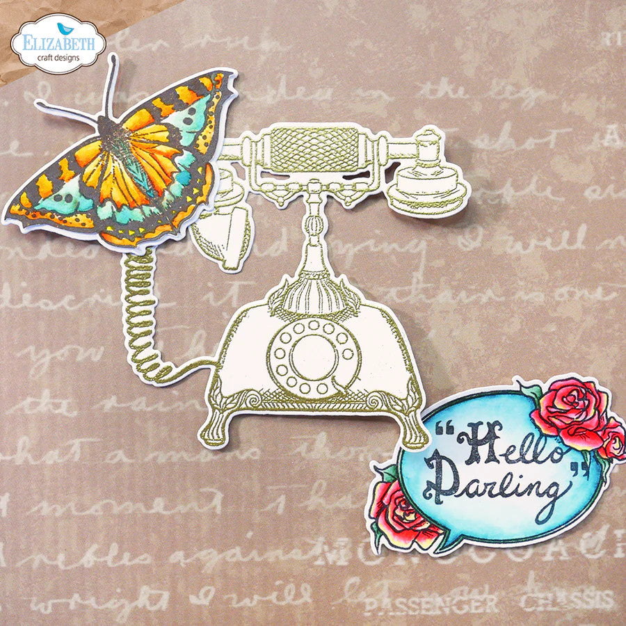 Elizabeth Craft Designs Hello Darling-stempelset CS281