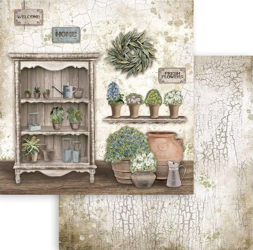 Colección de papel Stamperia de doble cara de 12" x 12" - Romantic Garden House