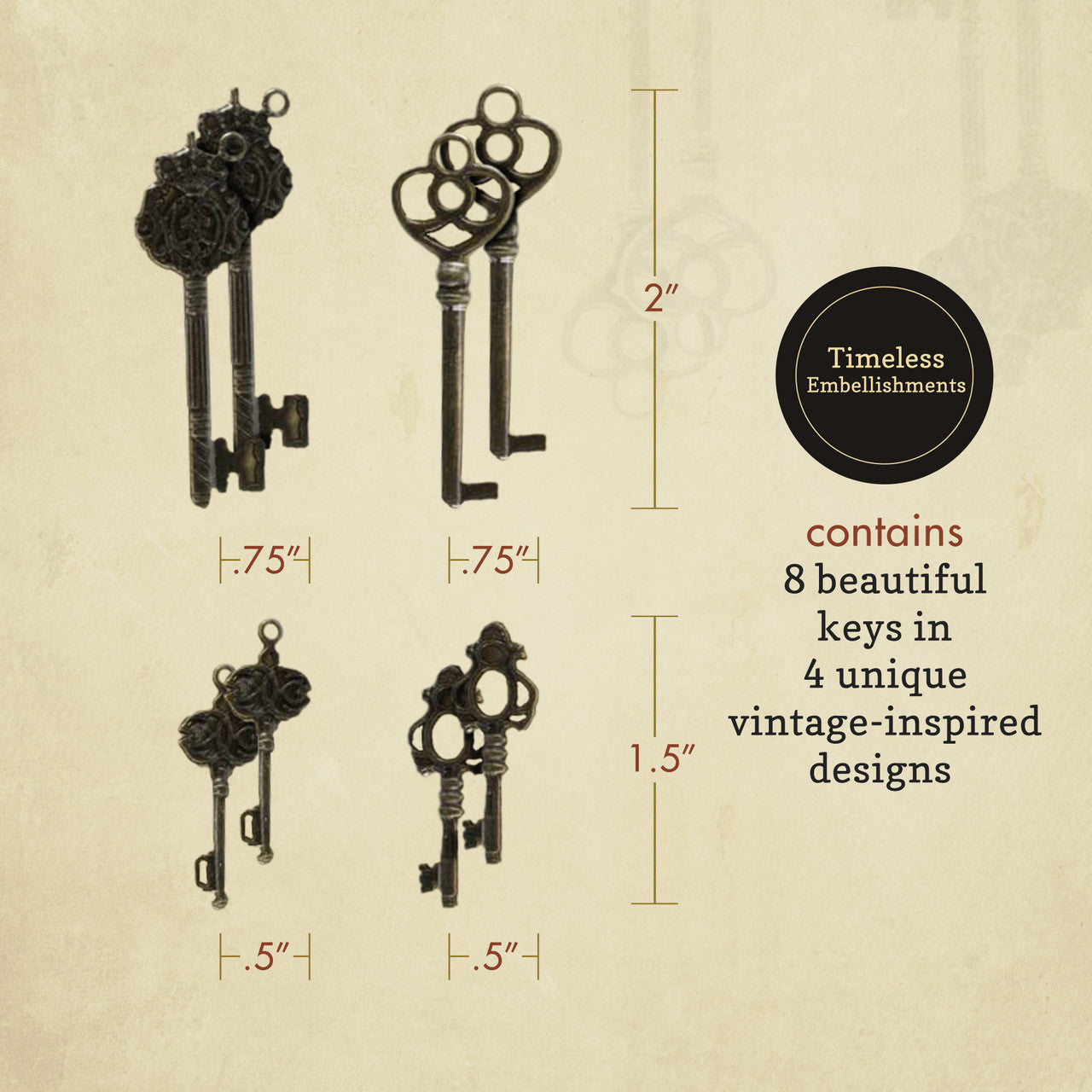 Graphic 45 Ornate Metal Keys