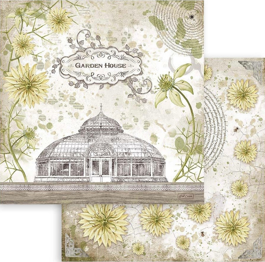 Colección de papel Stamperia de doble cara de 12" x 12" - Romantic Garden House