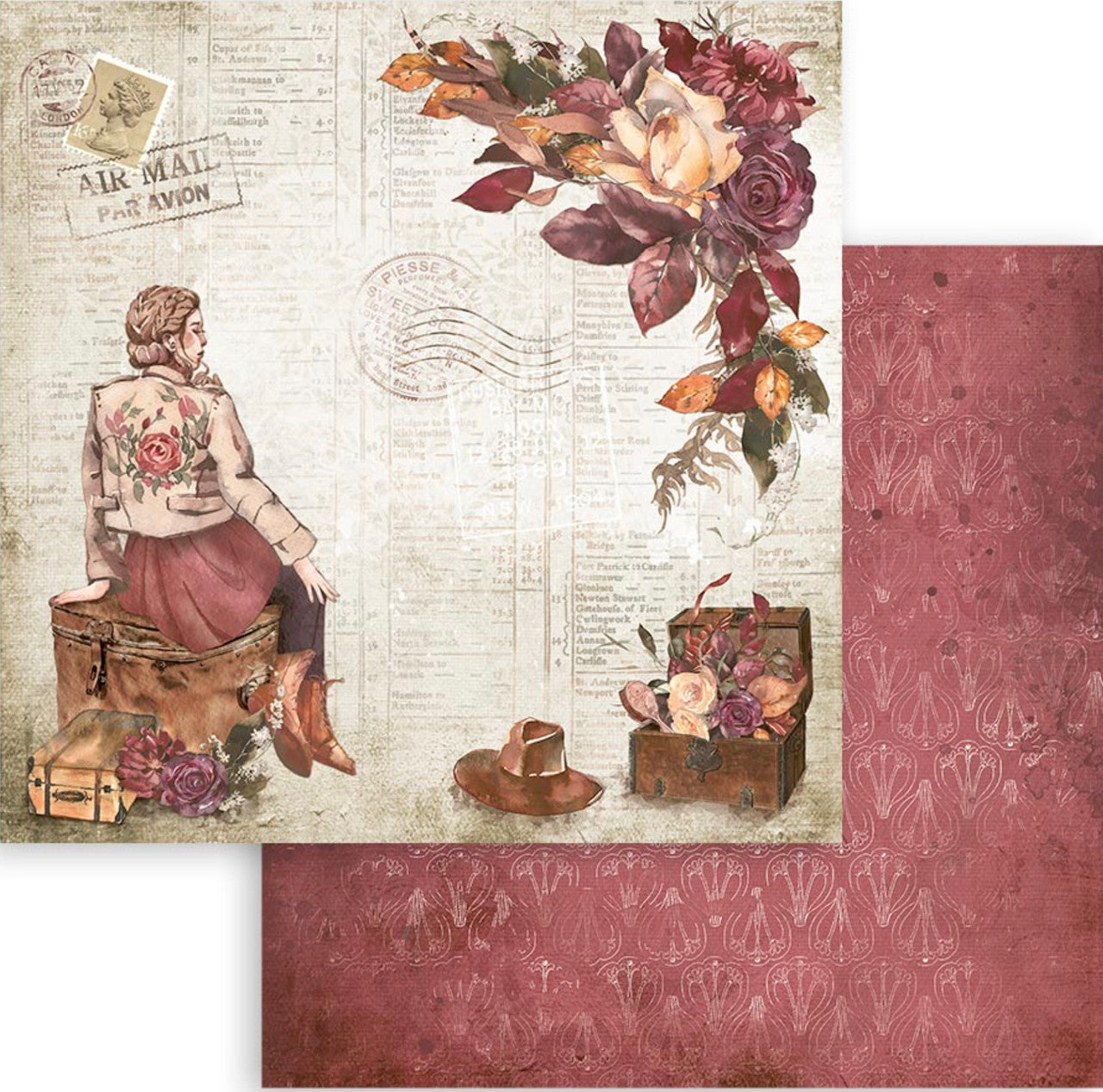 Colección Romántica Stamperia - Colección de papel Our Way 12" x 12"