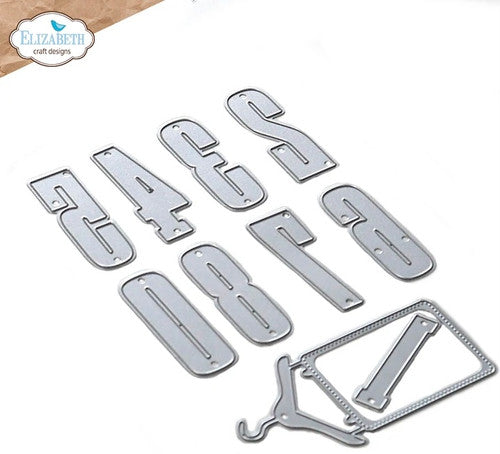 Elizabeth Craft Designs Juego de troqueles de metal con números grandes