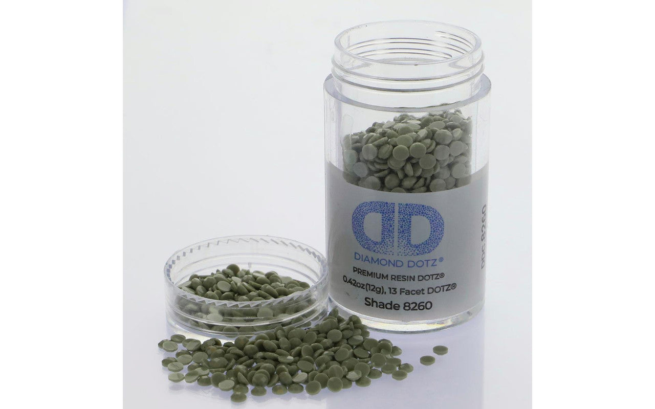 Diamond Dotz Freestyle Gems 2.8mm 12g Grey Green 8260