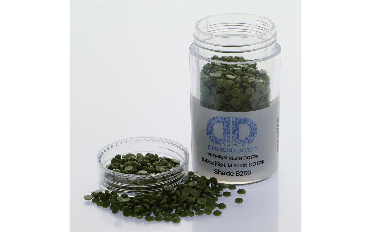 Diamond Dotz Freestyle Gems 2,8 mm 12 g donkerolijfgroen 8269