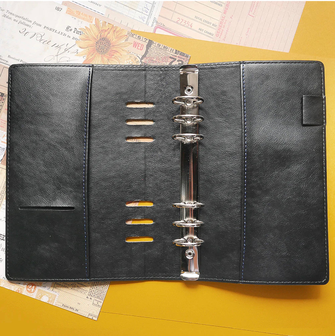 Elizabeth Craft Designs A5 Planner Binder - Vintage Black