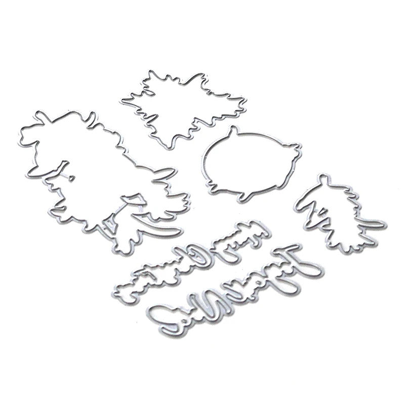 Elizabeth Craft Designs Noel metalen stansenset