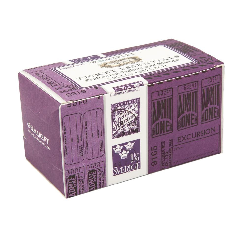 49 & Market Vintage Bits Ticket Essentials - Eggplant