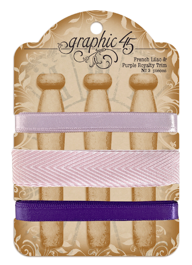 Graphic 45 Adorno de realeza en color lila francés y morado