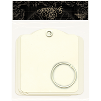 Graphic 45 Square Ivory Tags