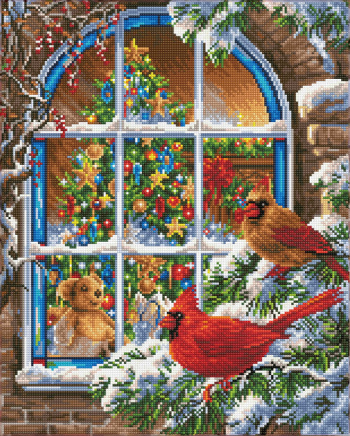 Diamond Dotz SQUARES Christmas Window