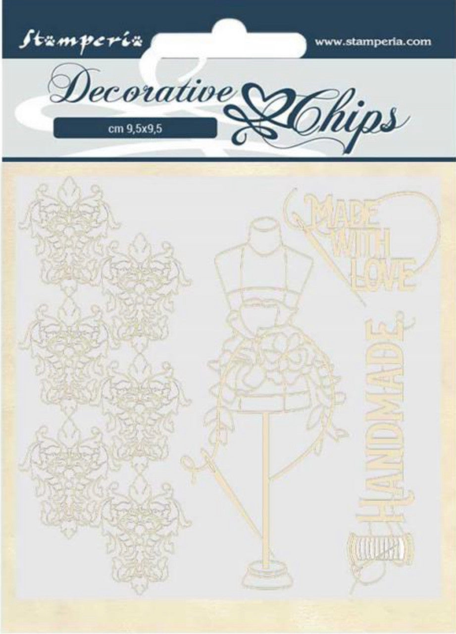 Chips decorativos Stamperia - Hilos de alta costura