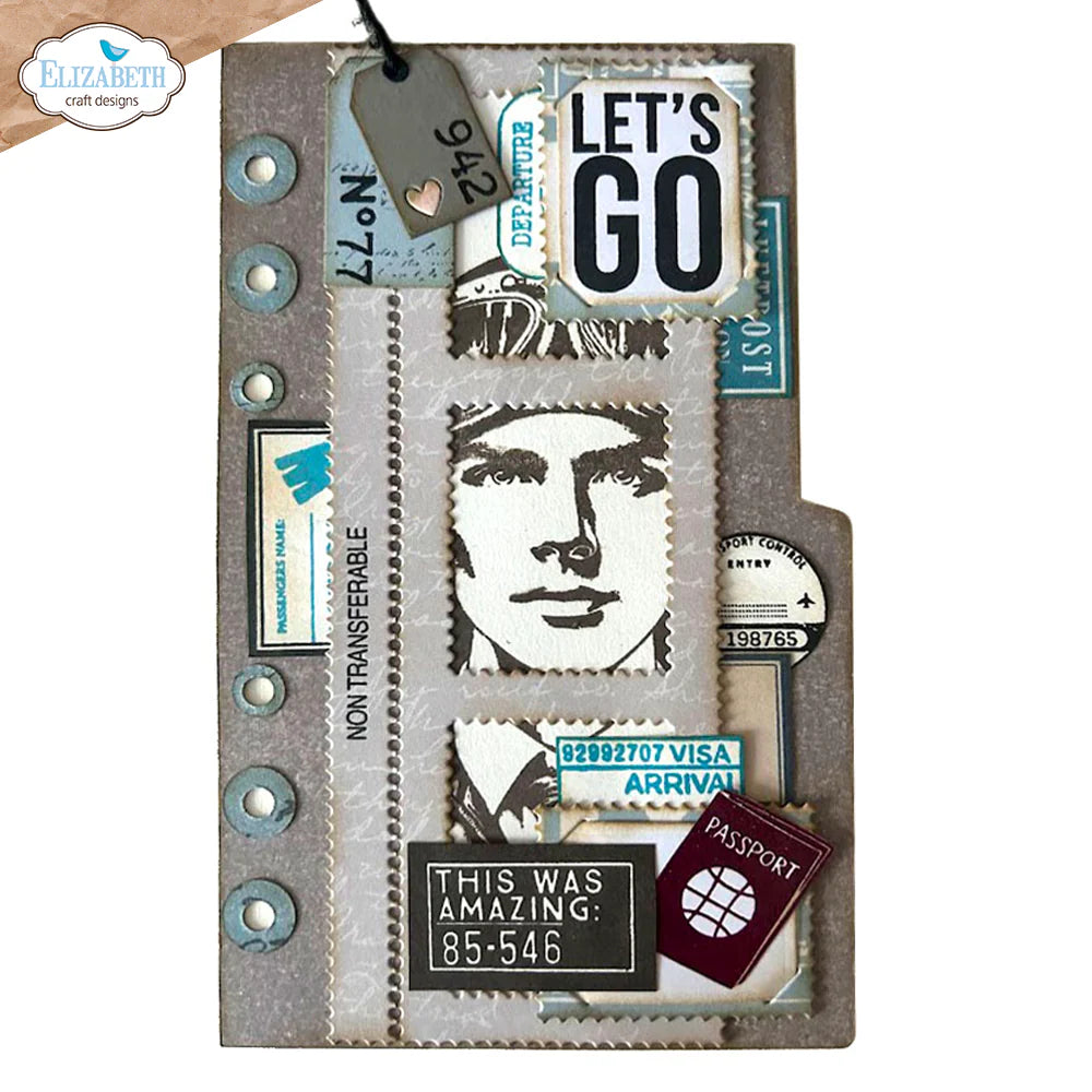 Elizabeth Craft Designs Planner Essentials Travel Journal Clear Stamp Set
