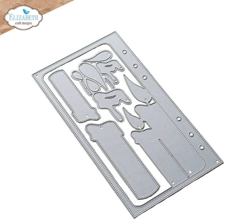 Elizabeth Craft Designs Planner Essentials 45: Juego de troqueles de metal con página de velas