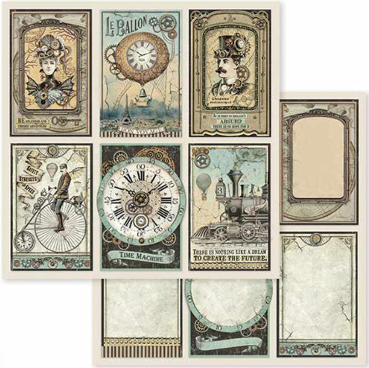 Stamperia Voyages Fantastiques-papierpakket 8 "x 8"