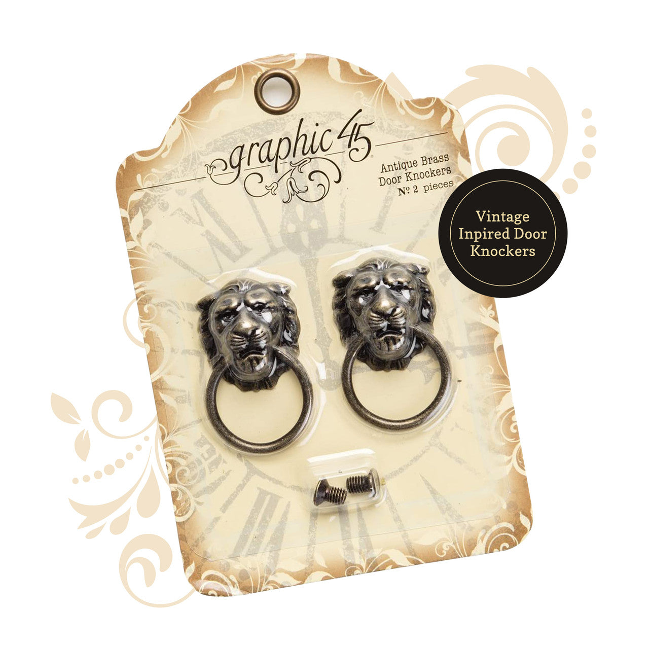 Graphic 45 Antique Brass Door Knockers - Kreative Kreations