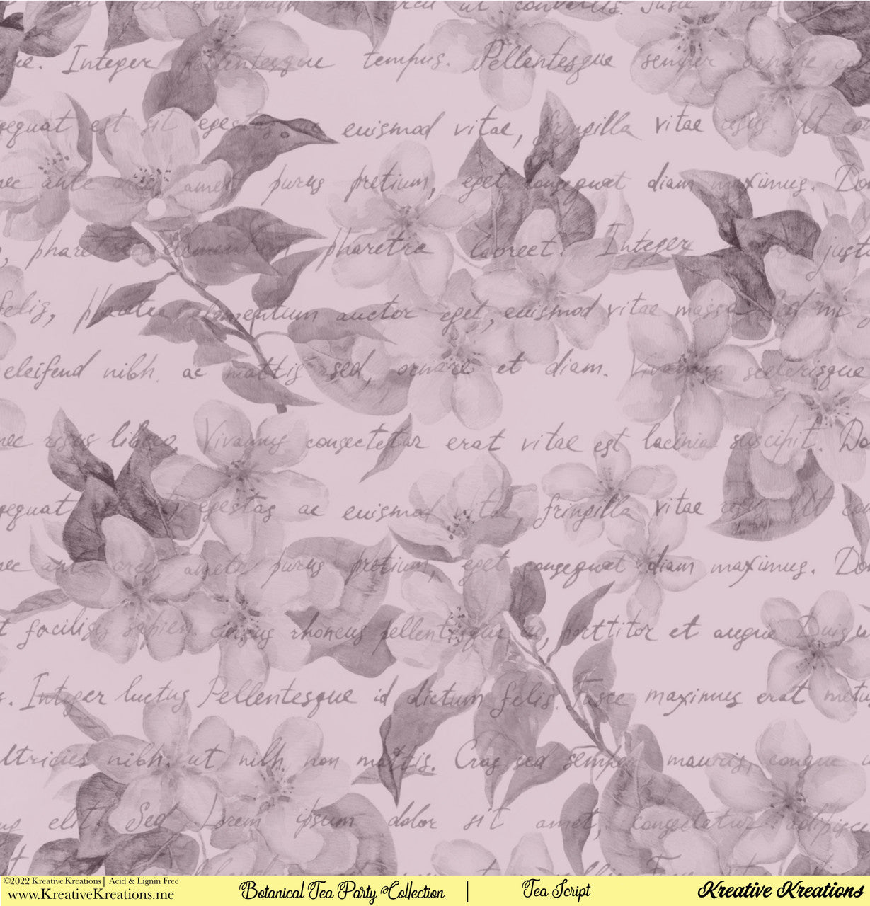 Kreative Kreations Botanical Tea Party 12” x 12” Paper Collection