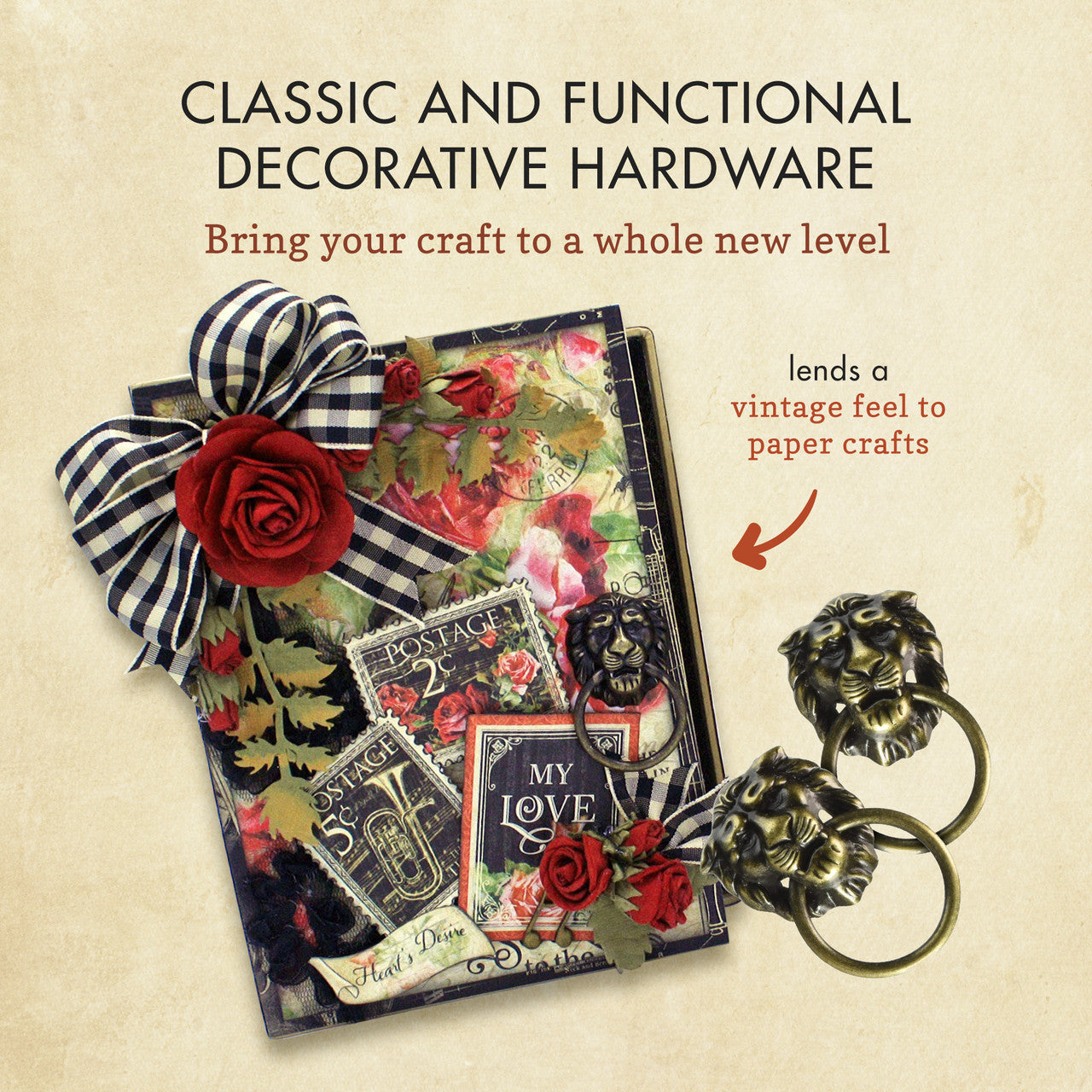 Graphic 45 Antique Brass Door Knockers - Kreative Kreations