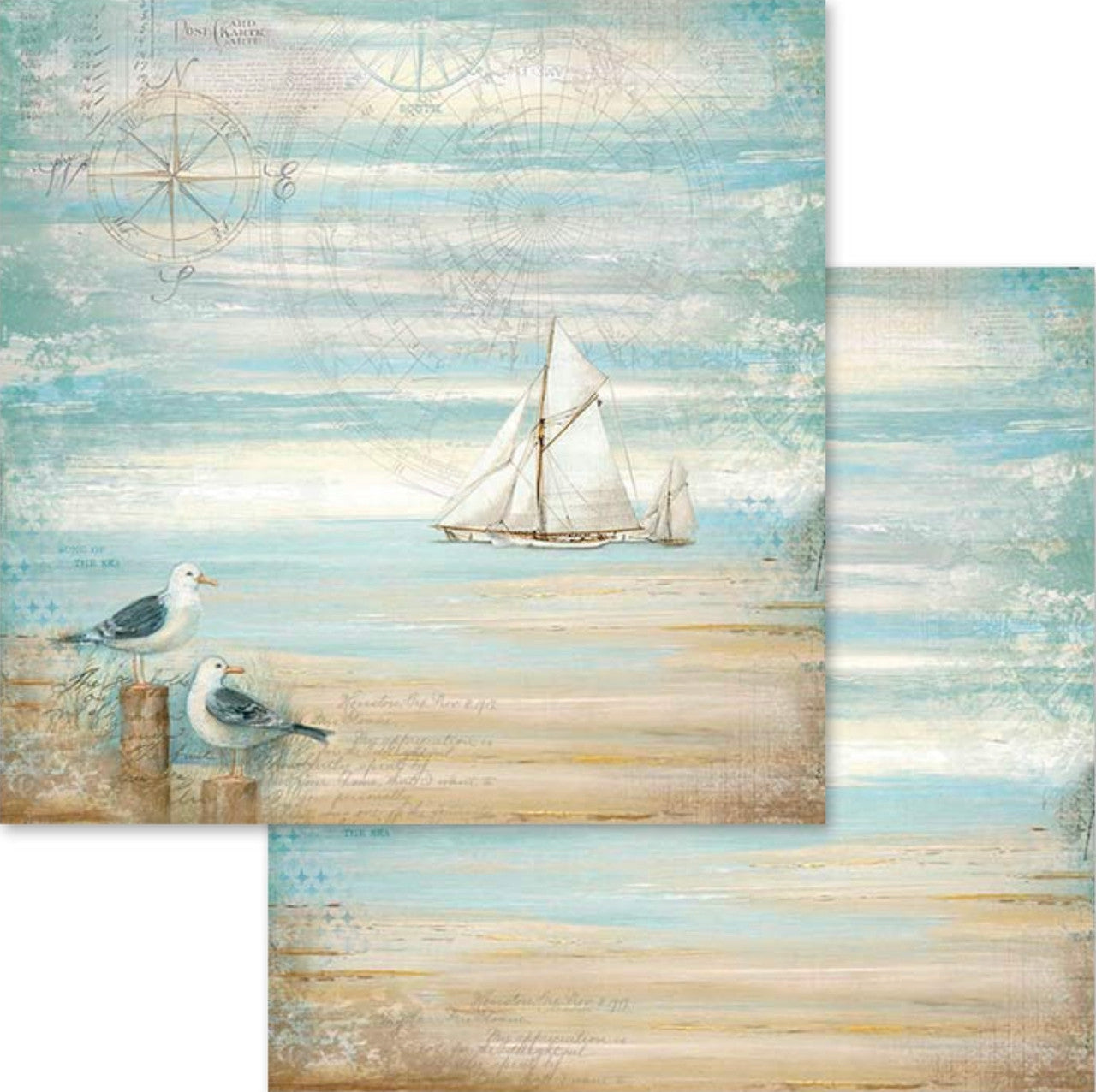 Paquete de papel Stamperia Sea Land 12" x 12"