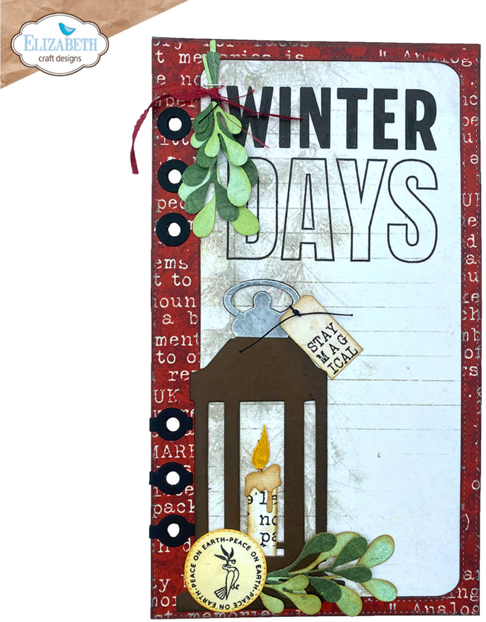 Elizabeth Craft Designs Planner Essentials 52: Juego de troqueles de metal con página de linterna