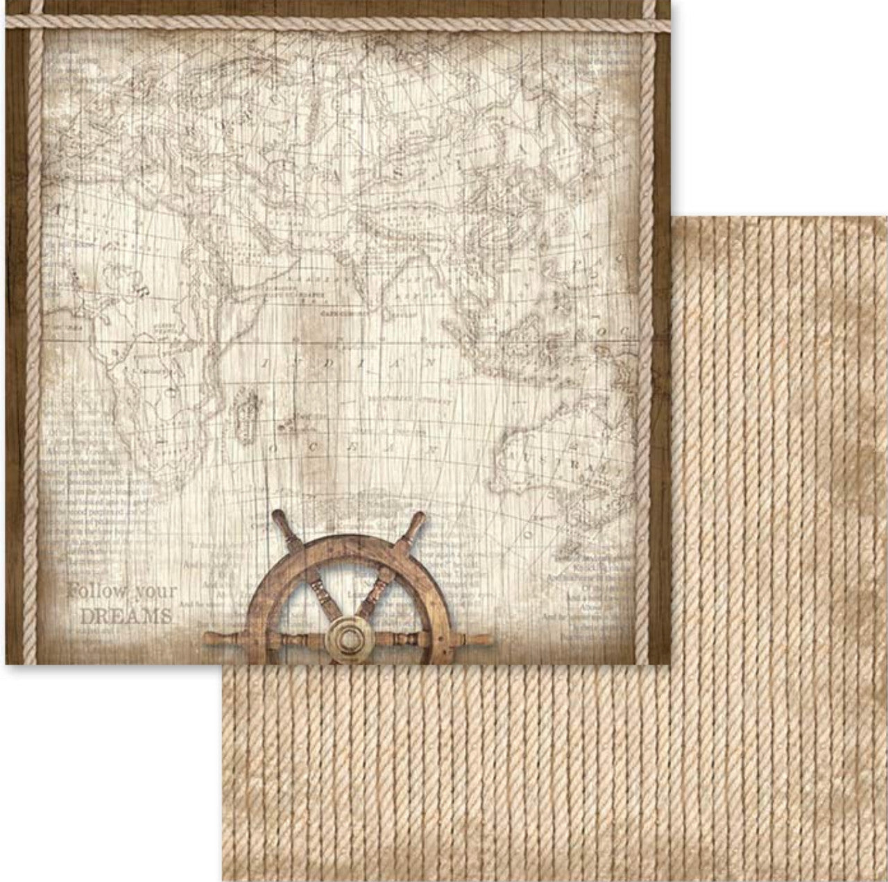 Paquete de papel Stamperia Sea Land 12" x 12"