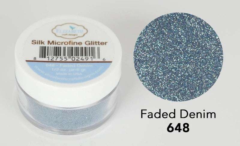 Elizabeth Craft Designs Silk Microfine Glitter - Faded Denim 0.5oz