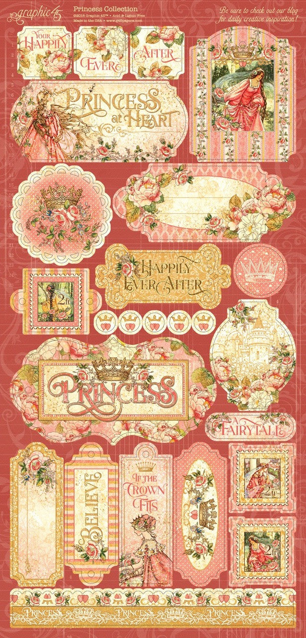 Pegatinas de la colección Princess Graphic 45