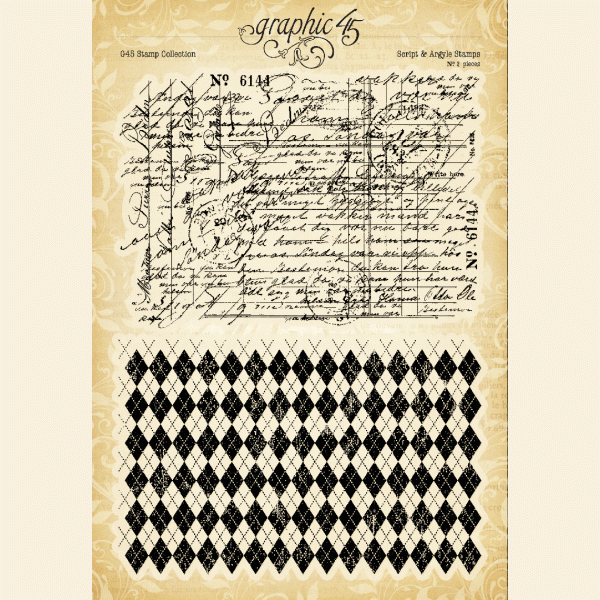 Grafische 45 Script- en Argyle-stempels