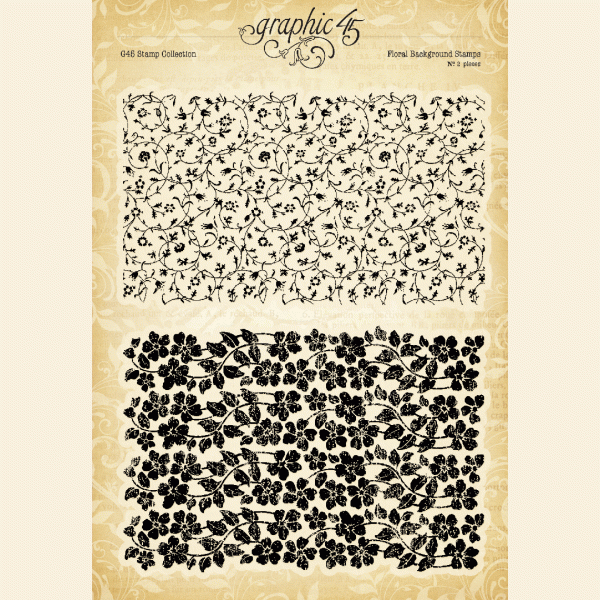Grafische 45 bloemenachtergrondstempels