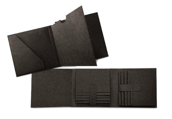 Graphic 45 Trifold Waterfall Folio Album Black