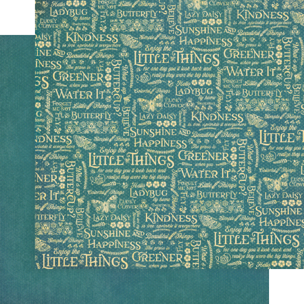 Graphic 45 Little Things Patterns and Solids 12” x 12” Collection Pack
