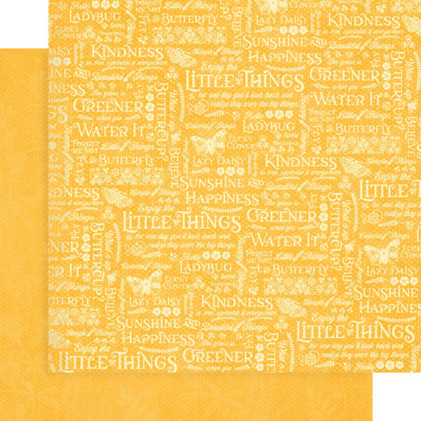 Graphic 45 Little Things Patterns and Solids 12” x 12” Collection Pack