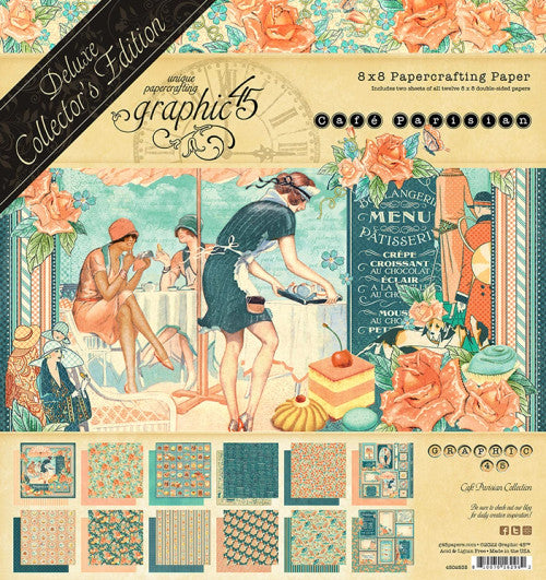 Graphic 45 Cafe Parisian 8" x 8" Deluxe Collector's Edition