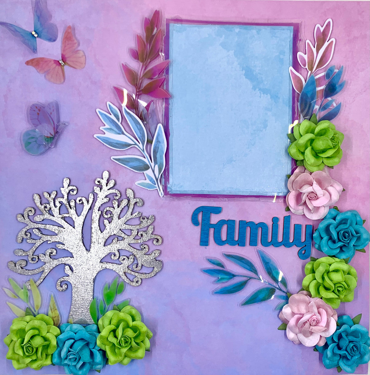 Lay-out van 2 pagina's met aquarelfamilie (virtuele klasse 50)