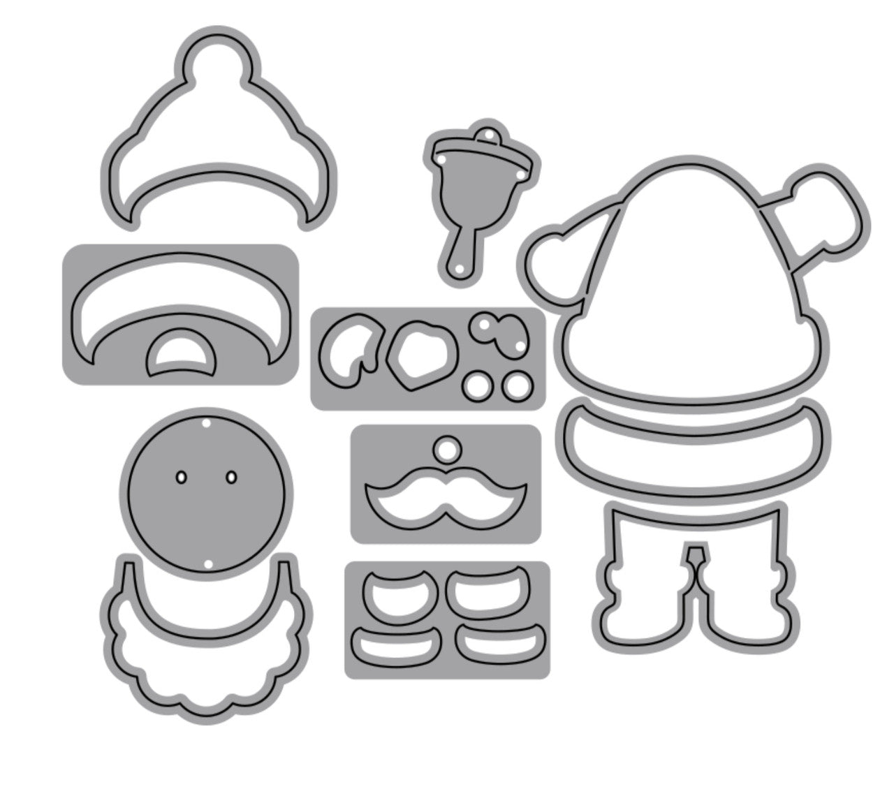 Elizabeth Craft Designs Juego de troqueles de Papá Noel