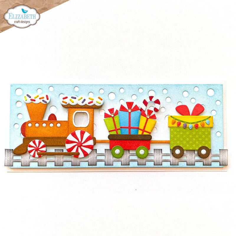 Troquel de tren navideño de Elizabeth Craft