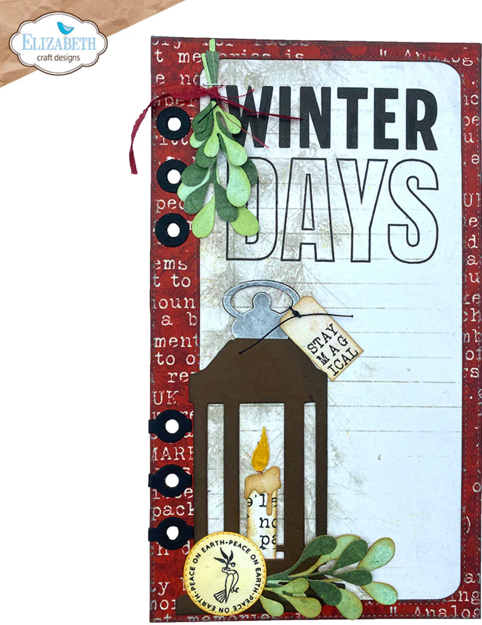 Elizabeth Craft Designs December Details-stempel