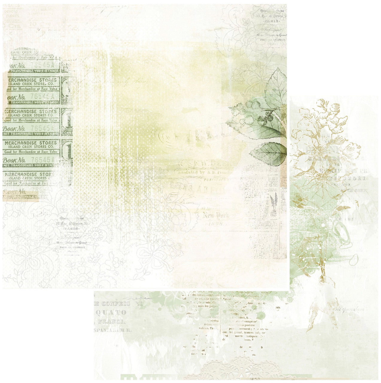 49 and Market Vintage Artistry Sage 12 x 12 Collection Pack