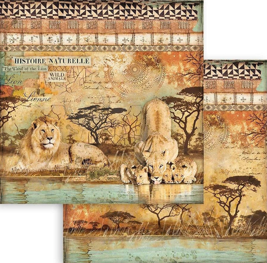 Stamperia Double Face 12” x 12” Paper Collection - Savana