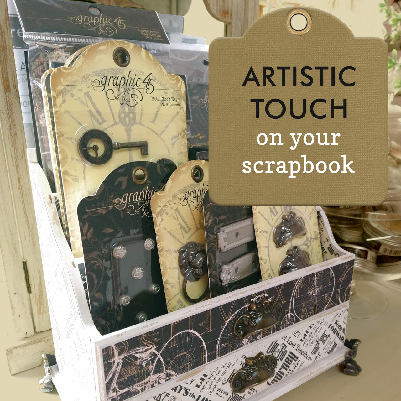Graphic 45 Antique Brass Door Pulls - Kreative Kreations
