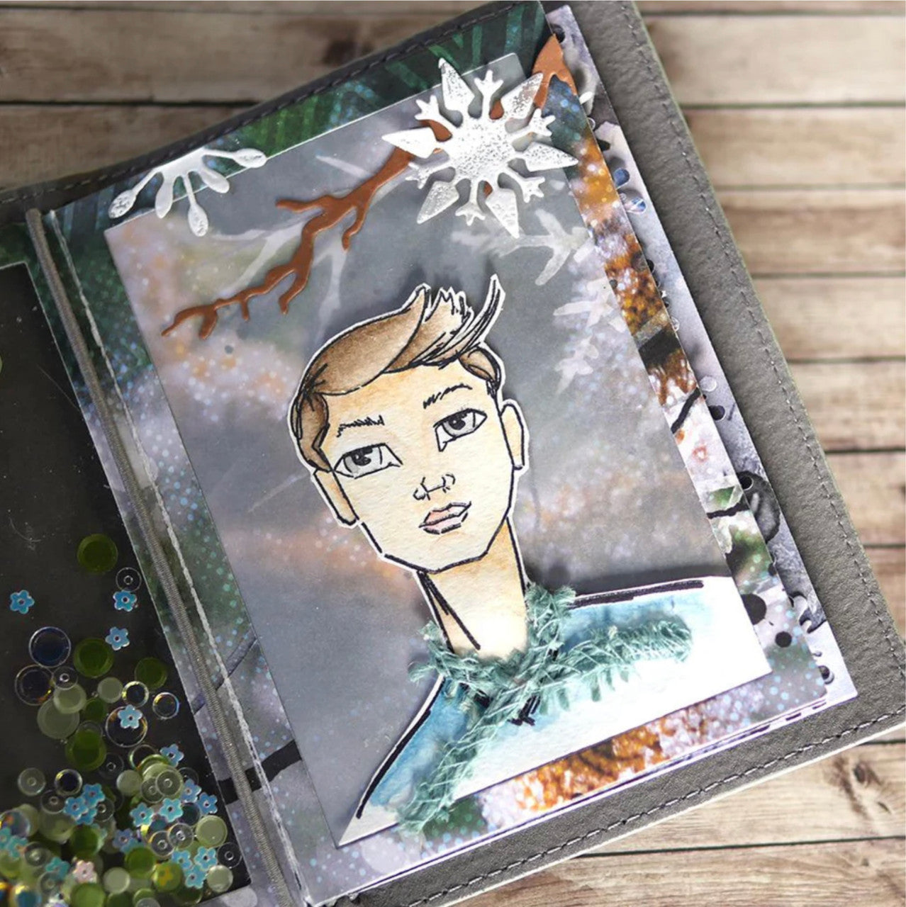 Elizabeth Craft Designs Traveler’s Notebook - Cool Grey