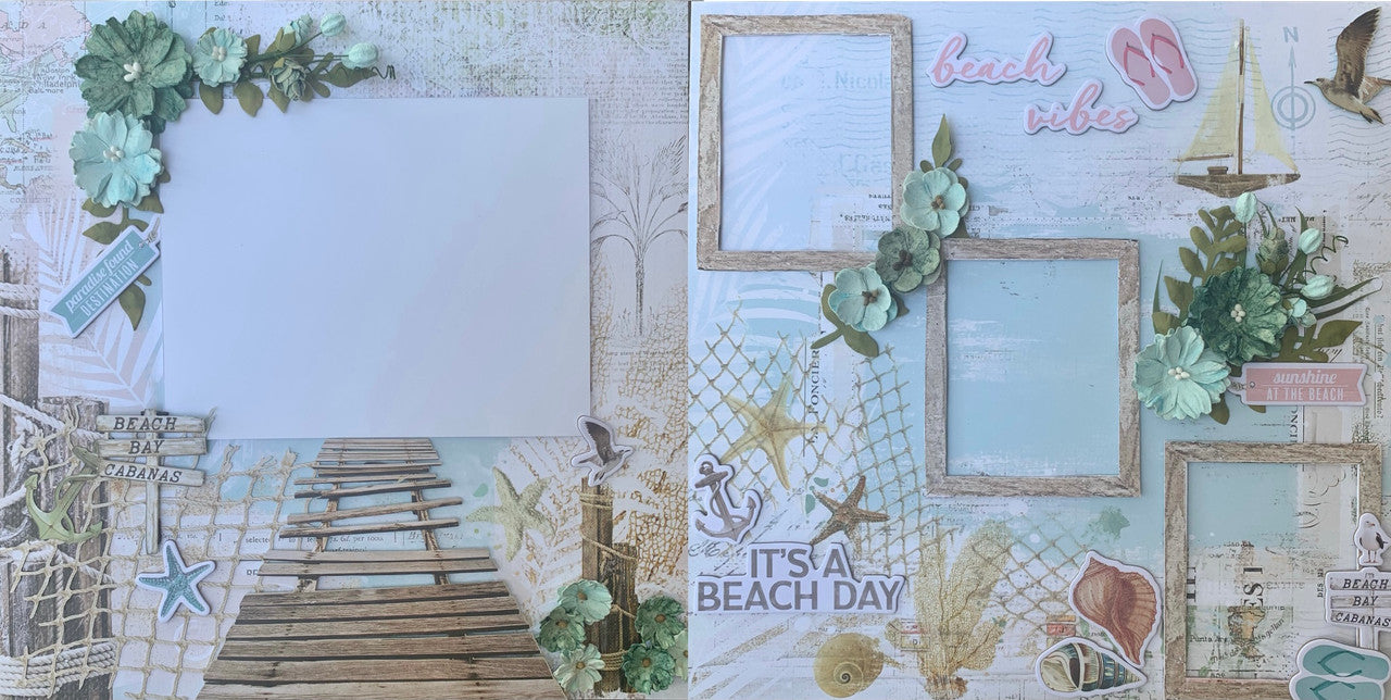 Diseño de 2 páginas Beach Vibes (clase virtual 28)