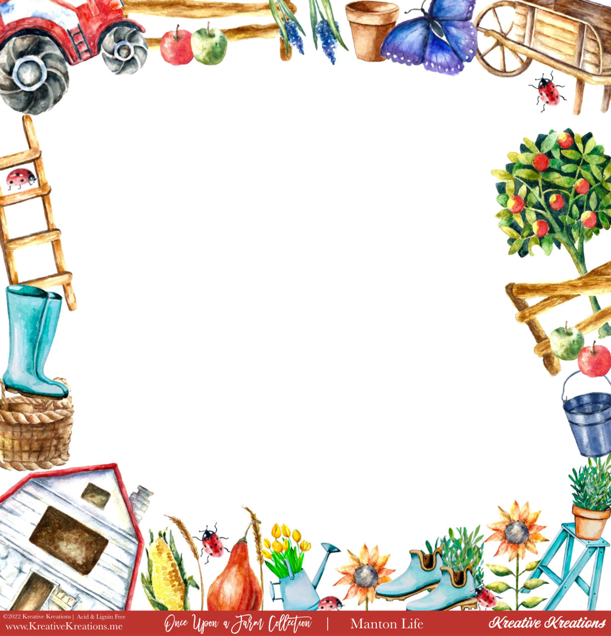 Kreative Kreations Once Upon a Farm 12” x 12” Paper Collection