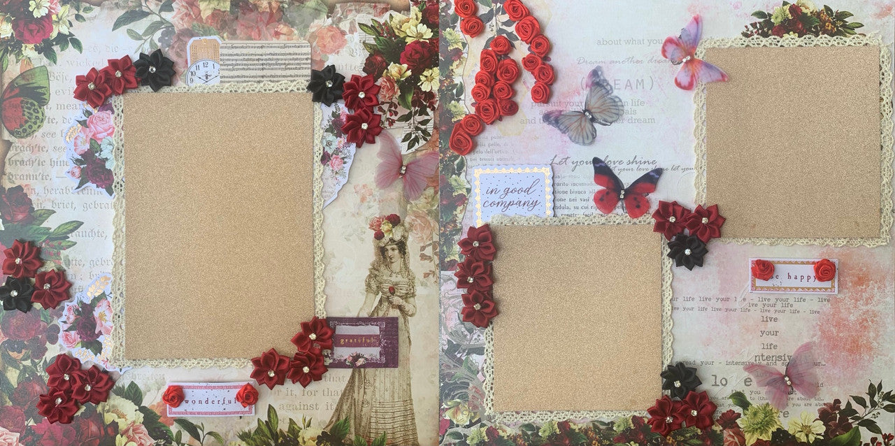 Diseño de 2 páginas Vintage Lady