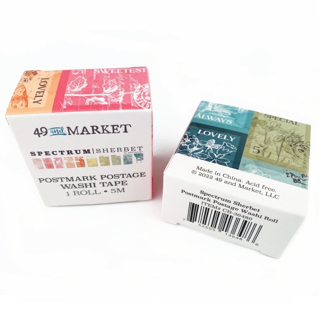 49 & Market Spectrum Sherbet - Postmark Postage Washi Tape