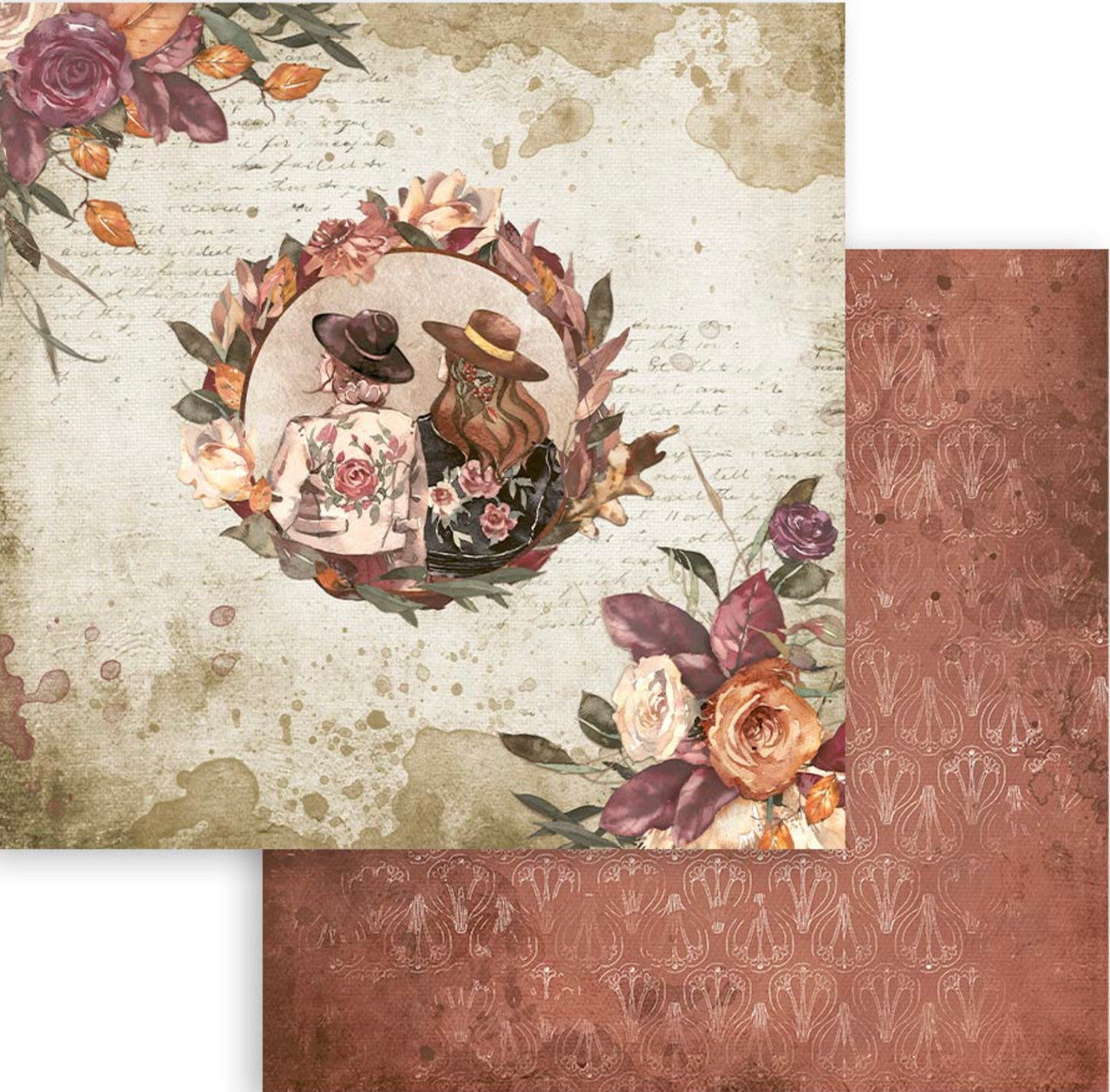 Colección Romántica Stamperia - Colección de papel Our Way 12" x 12"