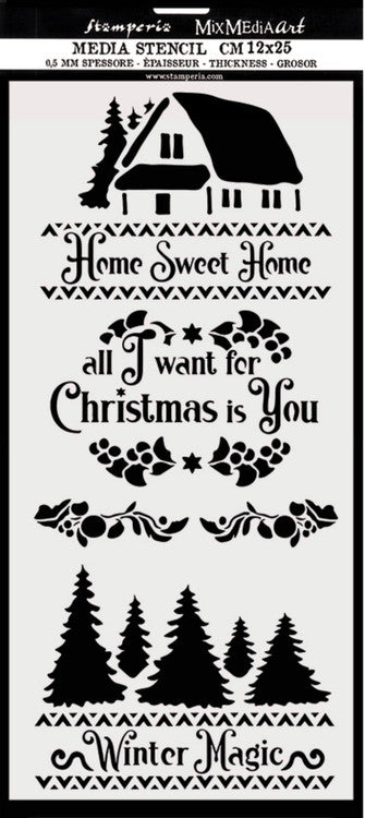 Stamperia Dikke stencil Wintermagie