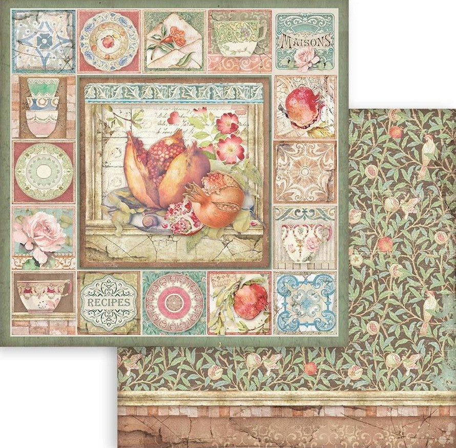 Colección de Papel Stamperia Doble Cara 12” x 12” - Casa Granada