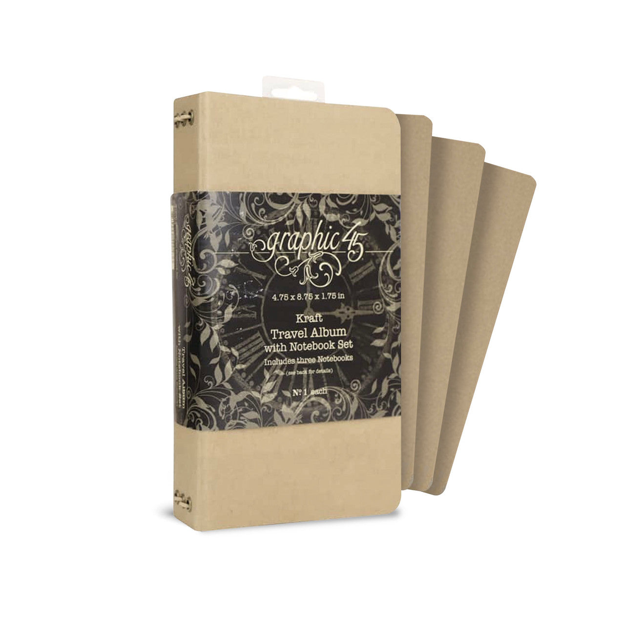 Graphic 45 Travel Album with Notebook Set Kraft