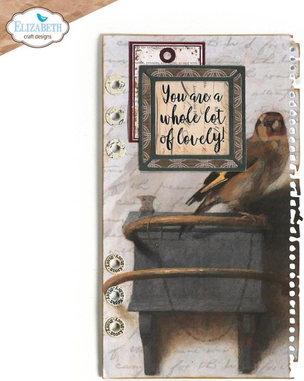 Elizabeth Craft Designs Planner Essentials 39 - Gescheurde pagina met frames