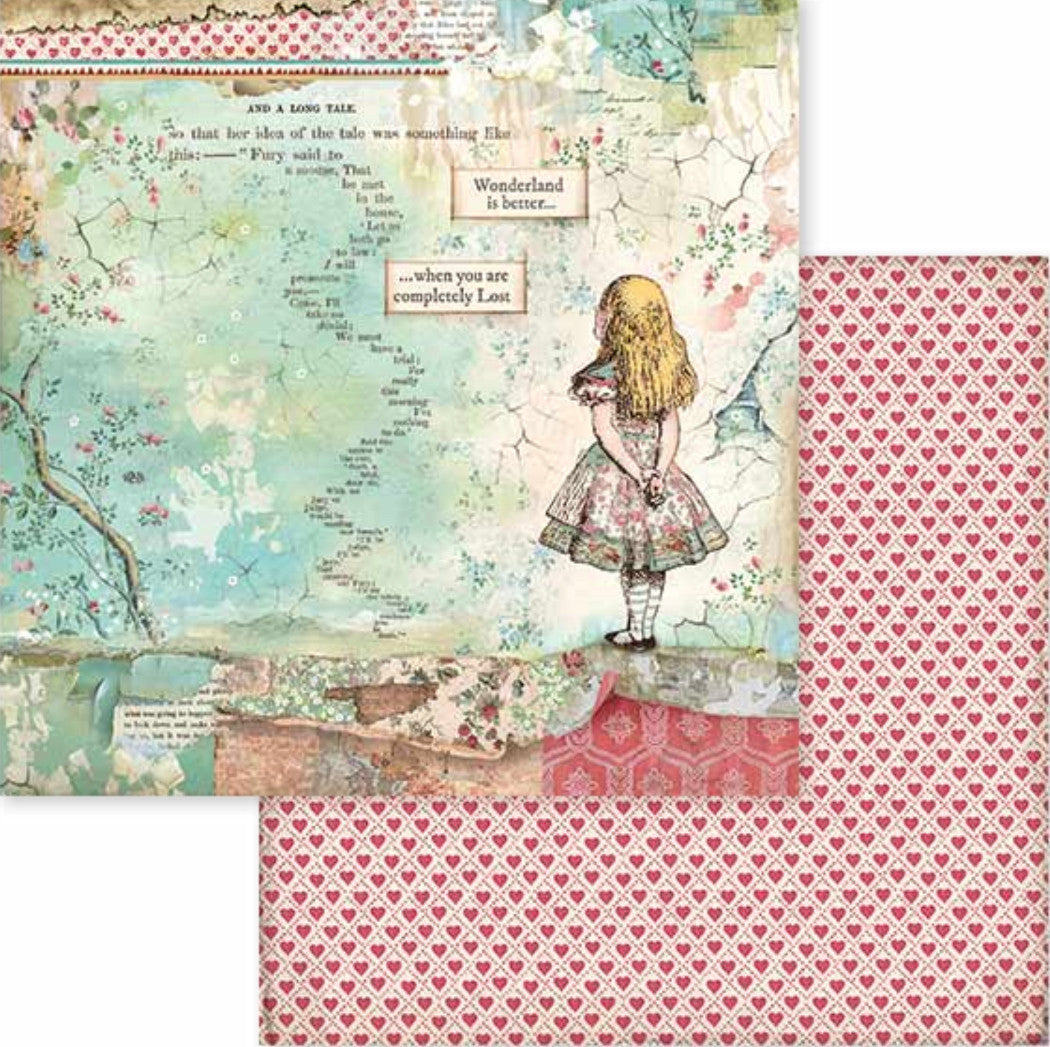 Stamperia Alice in Wonderland Paper Pack 12” x 12”